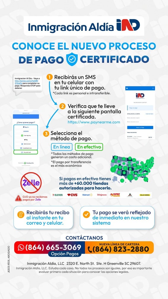 Nuevo proceso de pago